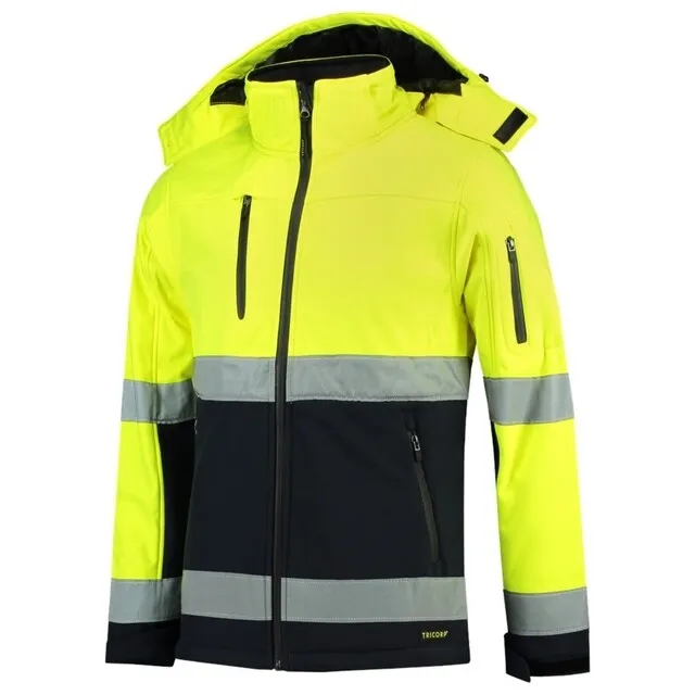 Tricorp Hi-Vis Softshell Jas 403007 Geel Marine Maat XXL